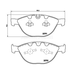 Колодки тормозные перед BMW 5 E60 04-10/6 E63 05-10/7 E65 03-10 BREMBO