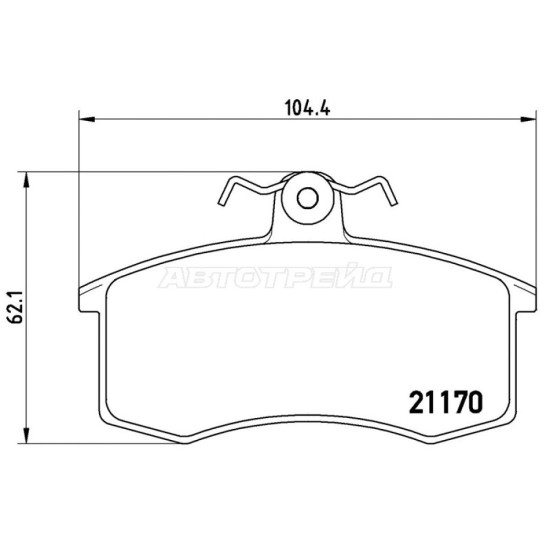 Колодки тормозные перед DATSUN ON-DO VAZ 2108/09/10/11/12/KALINA/PRIORA BREMBO