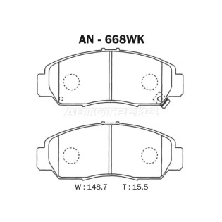 Колодки тормозные перед HONDA ACCORD CU 08-13 AKEBONO