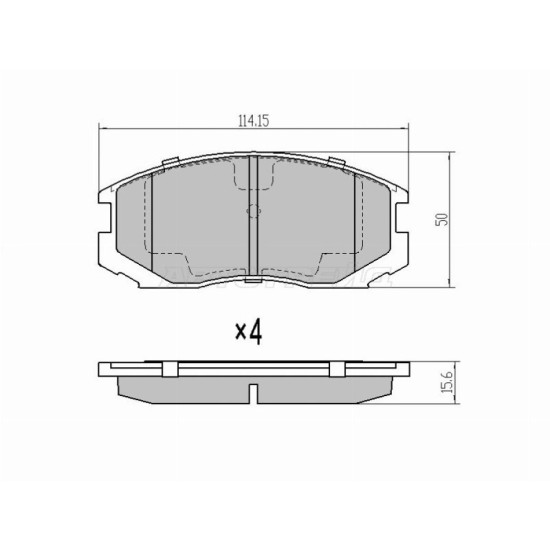 Колодки тормозные перед MITSUBISHI COLT 95-03/TOYOTA CAMI/RUSH SAT