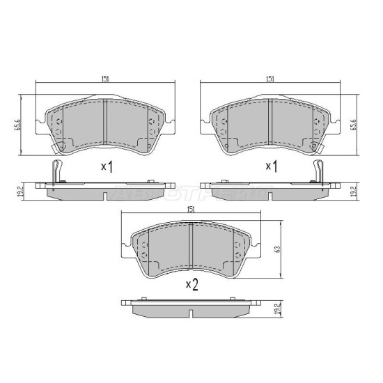 Колодки тормозные перед TOYOTA AVENSIS ZRT270 08-/COROLLA ADE150/NDE150 SAT