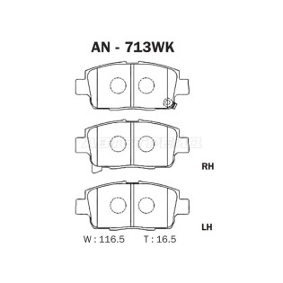 Колодки тормозные перед TOYOTA COROLLA ##E12#/SPACIO ##E12#/PREMIO/ALLION #ZT240/VISTA ZZV50/OPA #CT AKEBONO