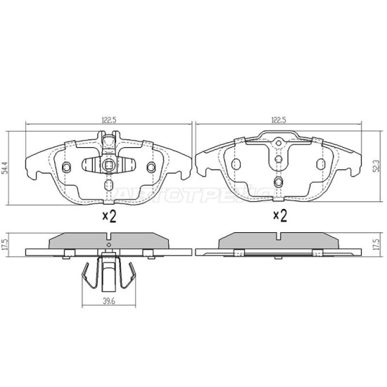 Колодки тормозные зад MERCEDES C-CLASS 204 11-/E-CLASS 207 11- SAT