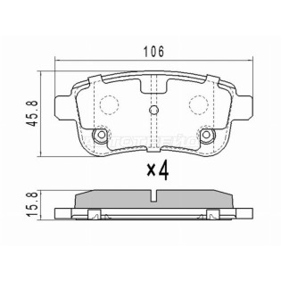 Колодки тормозные зад RENAULT MEGAN 08-/FLUENCE  10-/SCENIC 09- SAT