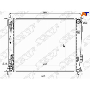 Радиатор KIA SOUL 1.6 09- SAT