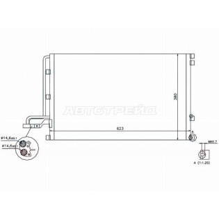 Радиатор кондиционера Volvo C30 06-13 / C70 05-13 / S40 04-12 / V50 03-12 SAT