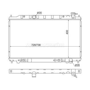 Радиатор NISSAN TEANA VQ2.3/3.5 03- SAT