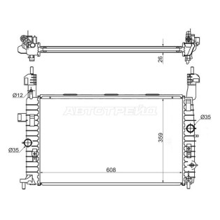 Радиатор OPEL MERIVA 1.4/1.6/1.8 03- SAT