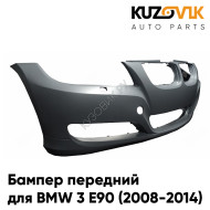 Бампер передний BMW 3 E90 (2008-2014) рестайлинг под омыватели KUZOVIK