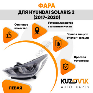Фара левая Hyundai Solaris 2 (2017-2020) KUZOVIK