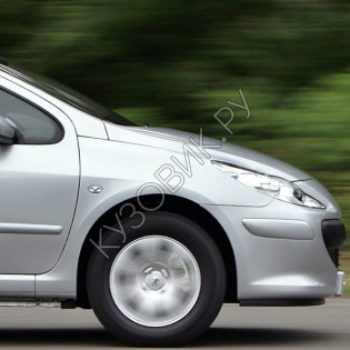 Крыло переднее правое пластик в цвет кузова Peugeot 307 (2005-2007) рестайлинг